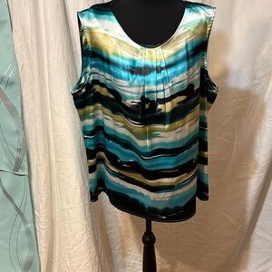 Kasper Multicolor Striped Tank Top